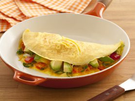 California Avocado Anytime Omelet in a pan