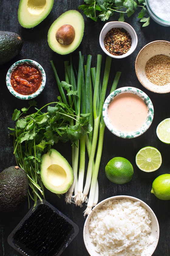 avocado sushi snacks ingredients