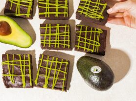 California Avocado Brownies with California Avocado Matcha Glaze