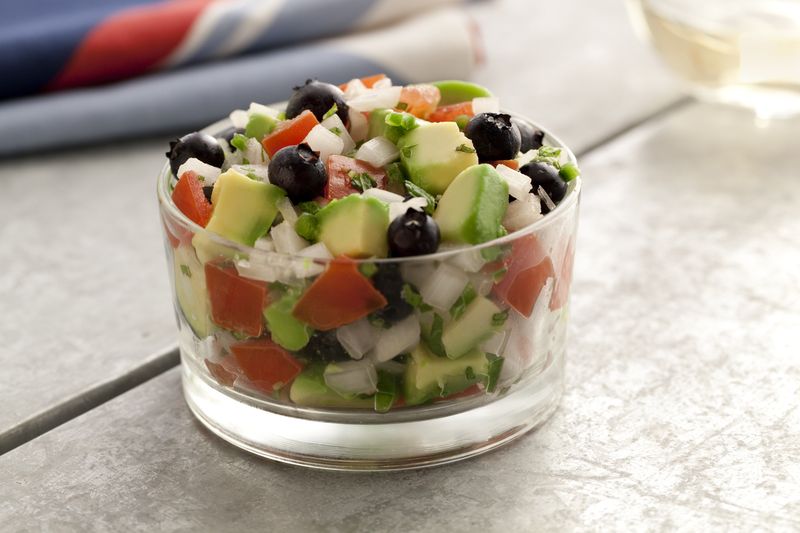 Mediterranean Diet Recipe Avocado Blueberry Salsa