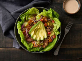 An image of the California Avocado Burger Bowl recipe