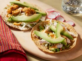 A photo of Deli Chicken Tacos with California Avocados