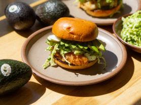 Fried Fish Sandwich with California Avocado Slaw