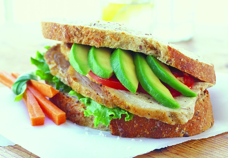 california avocado and turkey sandwich