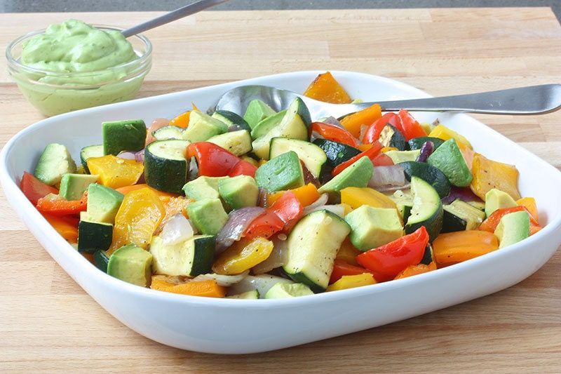 grilled-veggies-w-avocado-(1).jpg Plate of grilled vegetables with avocado
