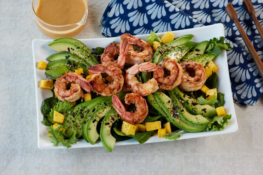 Miso Avocado Mango & Shrimp Salad
