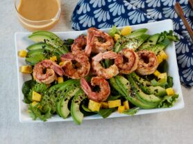 Miso Avocado Mango & Shrimp Salad