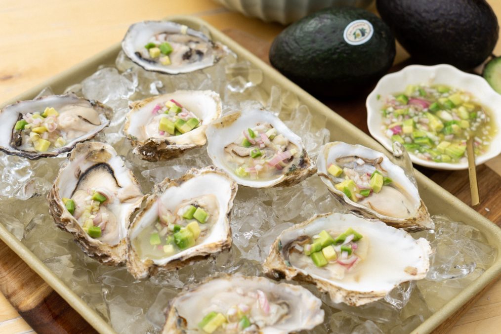 Oysters with California Avocado and Lemongrass Mignonette