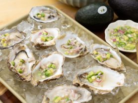 Oysters with California Avocado and Lemongrass Mignonette