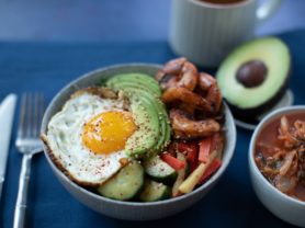 Spicy Shrimp and Avocado BiBimBap