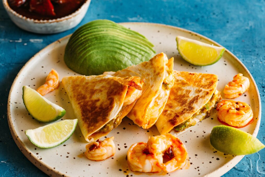 Shrimp Quesadilla with Avocado