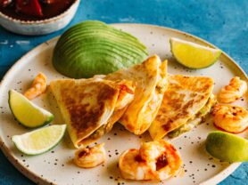 Shrimp Quesadilla with Avocado