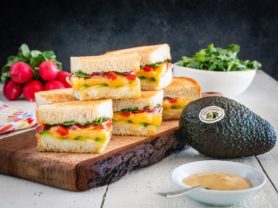 Smoked Gouda Grilled Cheese Bites with California Avocados