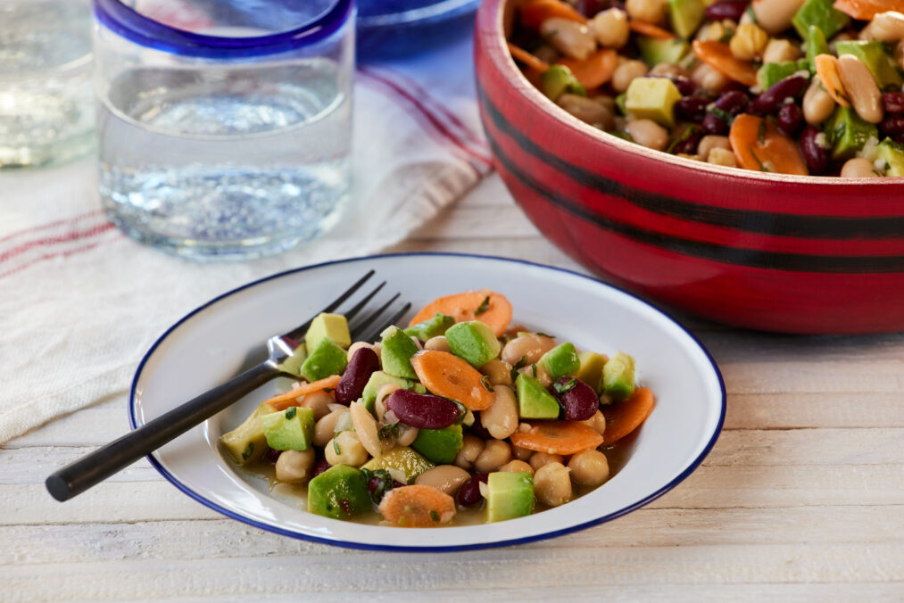 Marinated 3-Bean Salad with Avocado