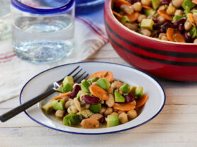 Marinated 3-Bean Salad with Avocado